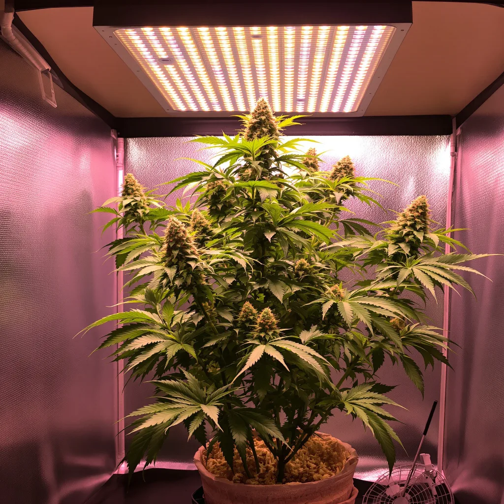 9 Pound Hammer cannabis bud close-up showing dense purple-tinged calyxes