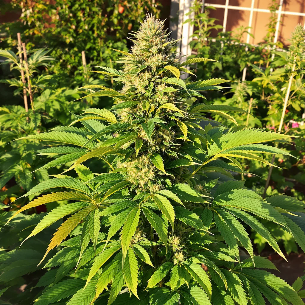 9 Pound Hammer cannabis plant in flowering stage — 60-100 cm autoflower