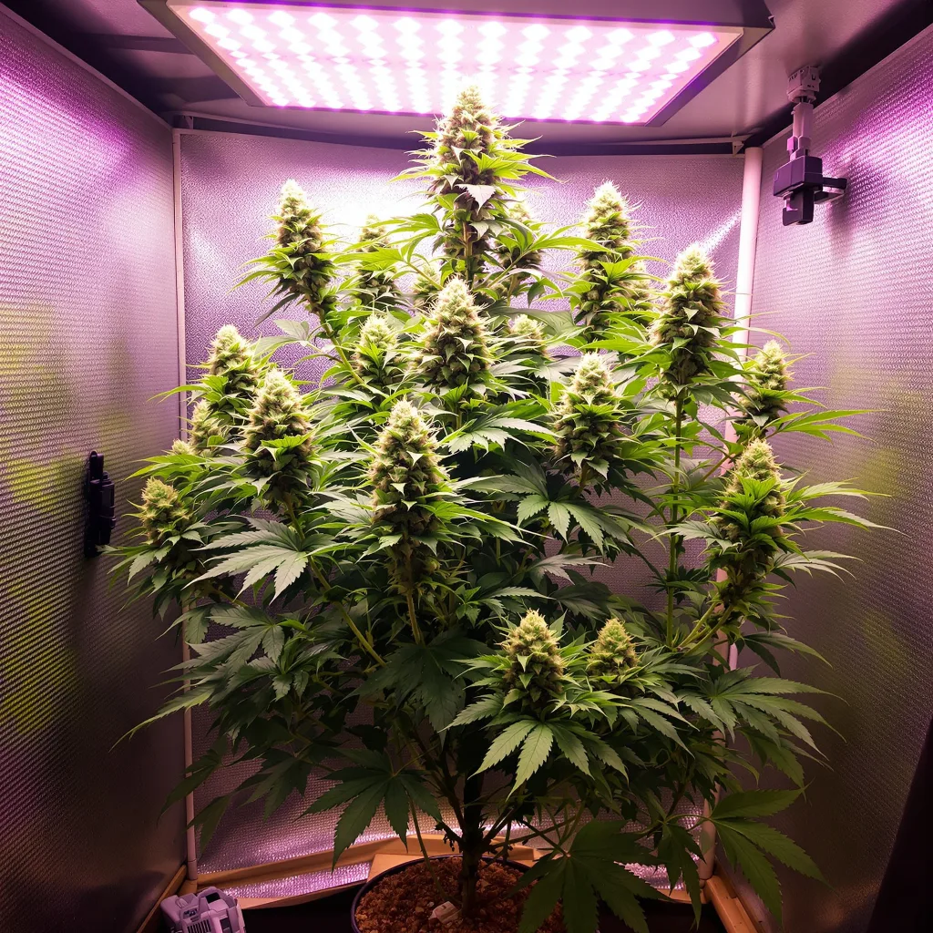 98 Aloha White Widow cannabis plant in flowering stage — 120-180 cm feminized