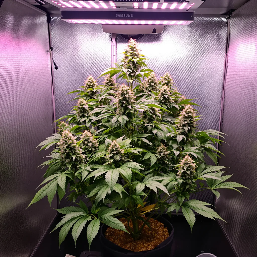 Afghan Hawaiian cannabis plant in flowering stage, 60-100 cm autoflower