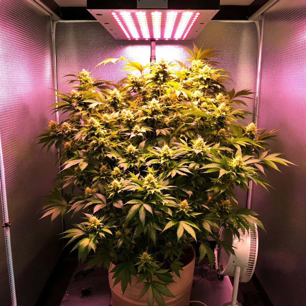 Afghan Kush cannabis plant in flowering stage, 60-100 cm autoflower