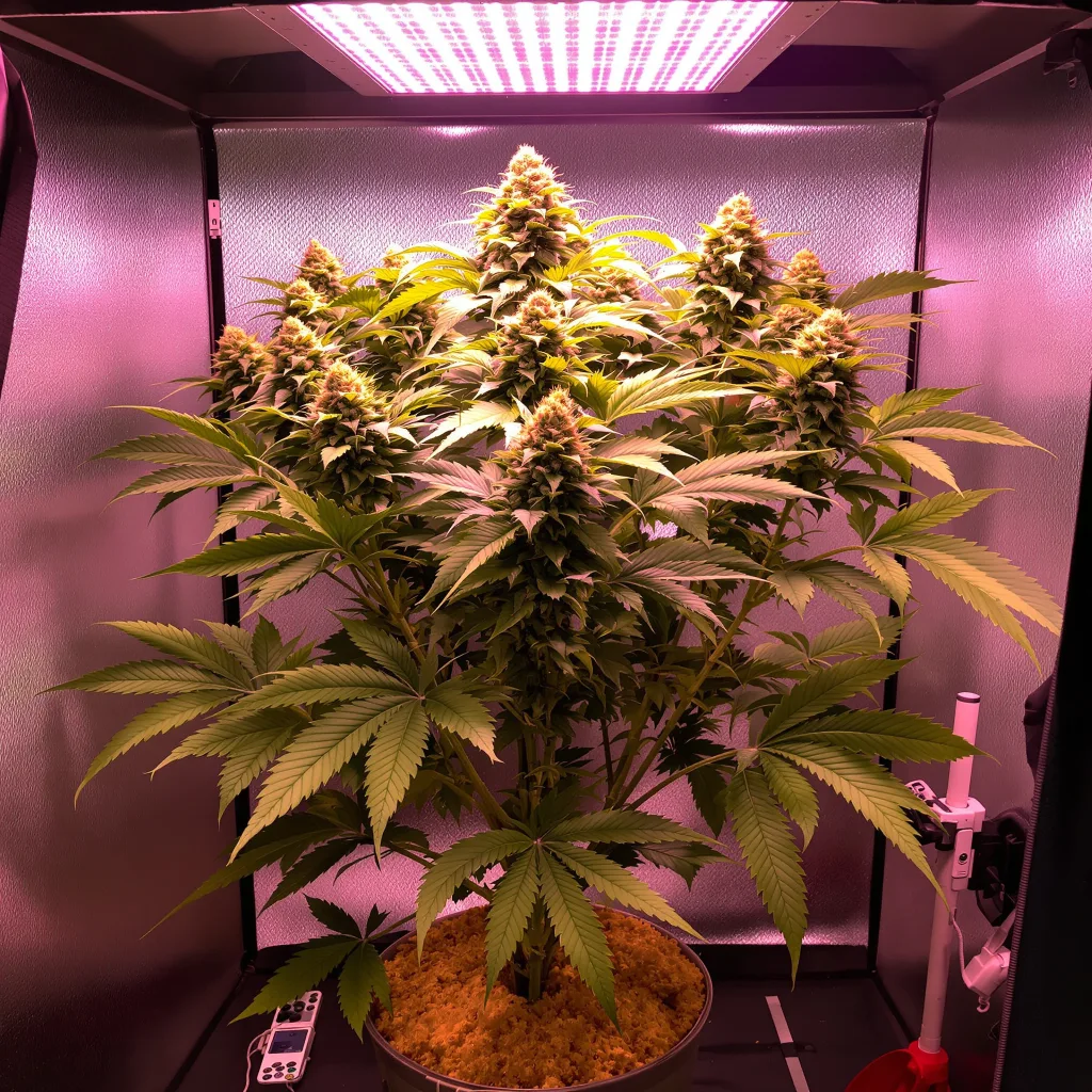 Afghani cannabis plant in flowering stage, 60-100 cm autoflower