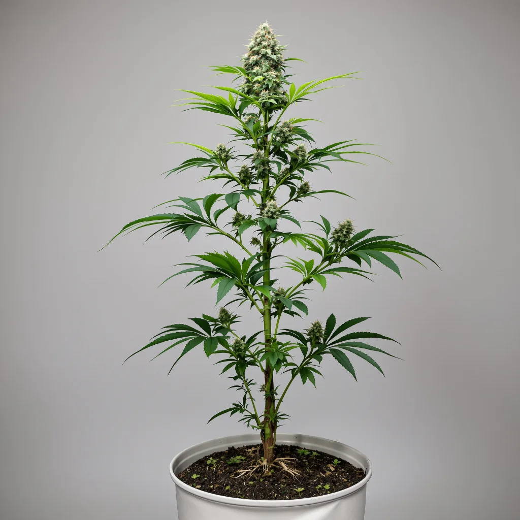 Afwreck 55% indica / 45% sativa flower with visible trichomes