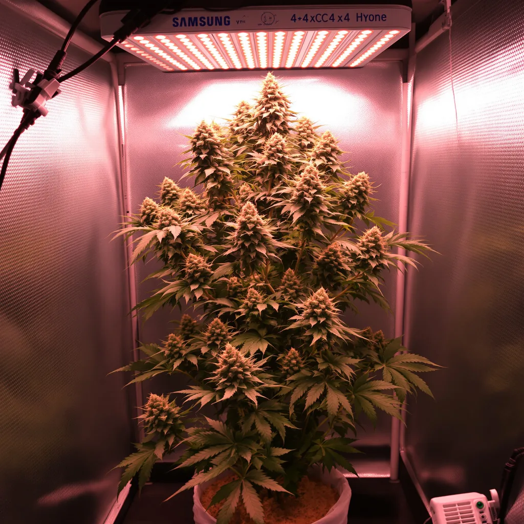 AK-47 cannabis bud close-up showing balanced bud structure with frosted trichomes