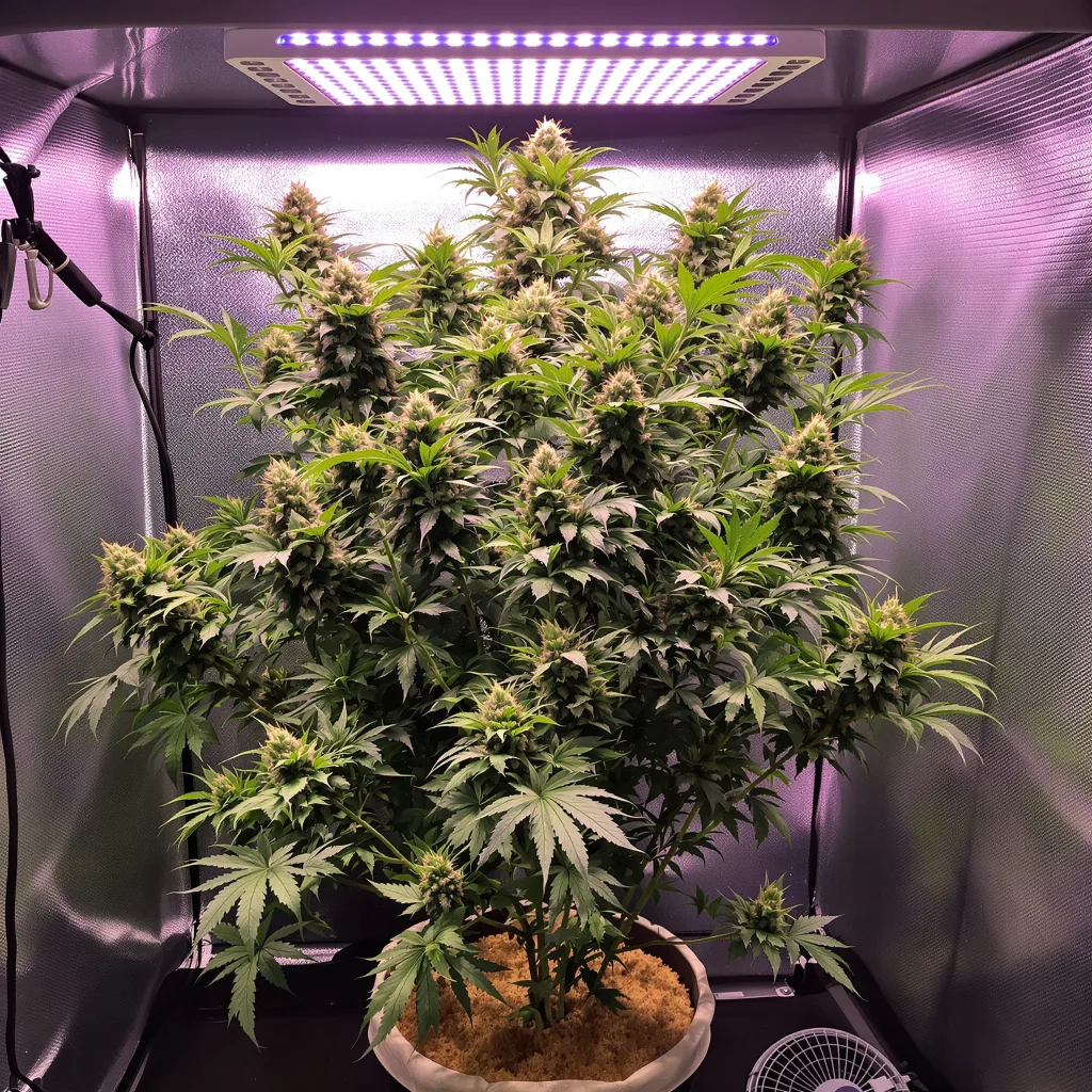 AK-48 cannabis plant in flowering stage, 60-100 cm autoflower