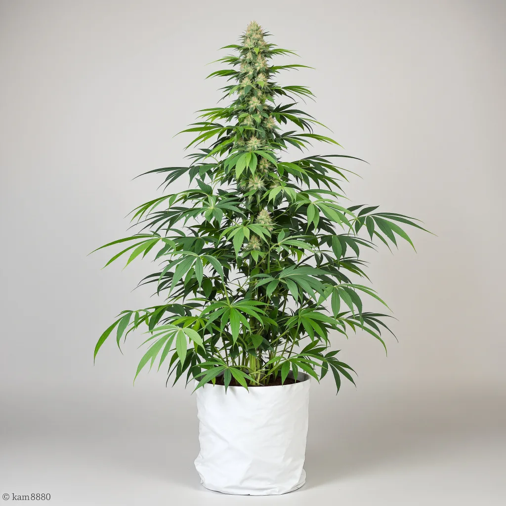 AK 6% indica / 94% sativa flower with visible trichomes