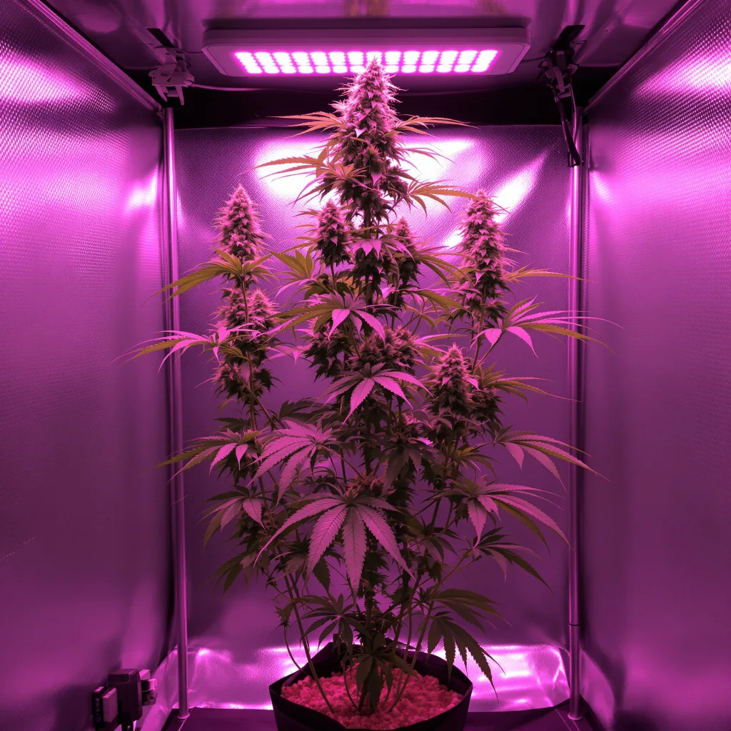 AK cannabis bud close-up showing lime-green airy structure