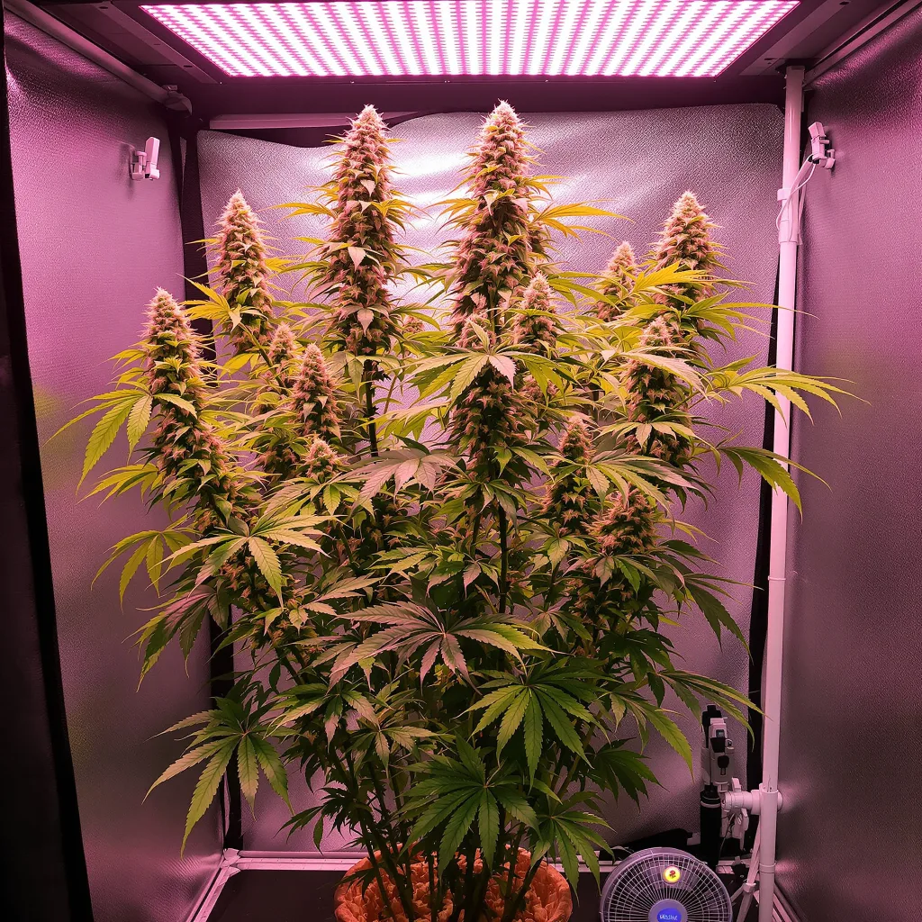 Alaskan Thunder Fuck cannabis bud close-up showing lime-green airy structure