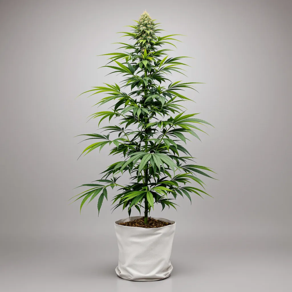 Alice In Wonderland 15% indica / 85% sativa flower with visible trichomes