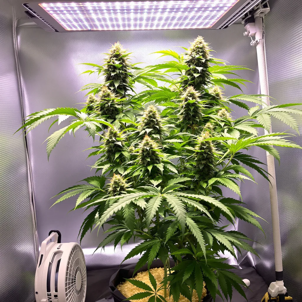 Alien Dawg cannabis plant in flowering stage, 60-100 cm autoflower