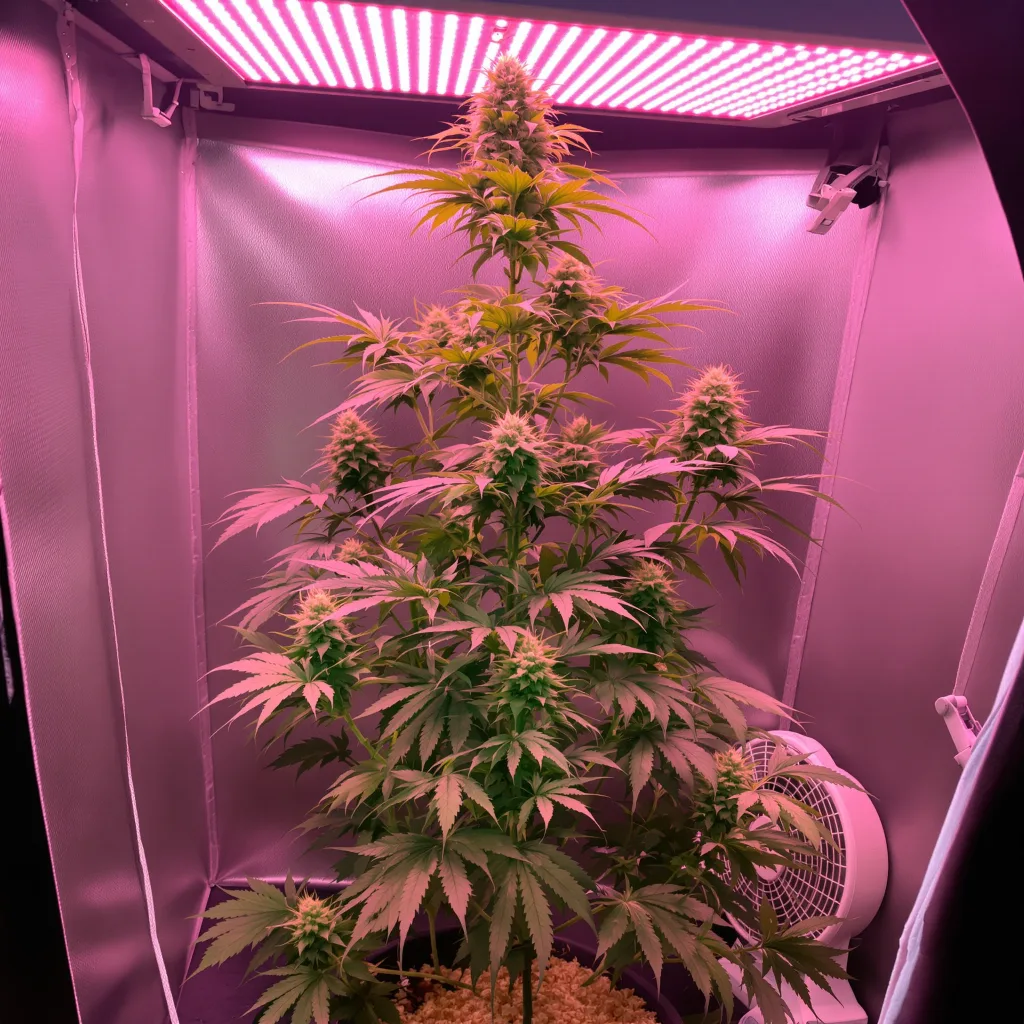 Amherst Diesel cannabis bud close-up showing lime-green airy structure