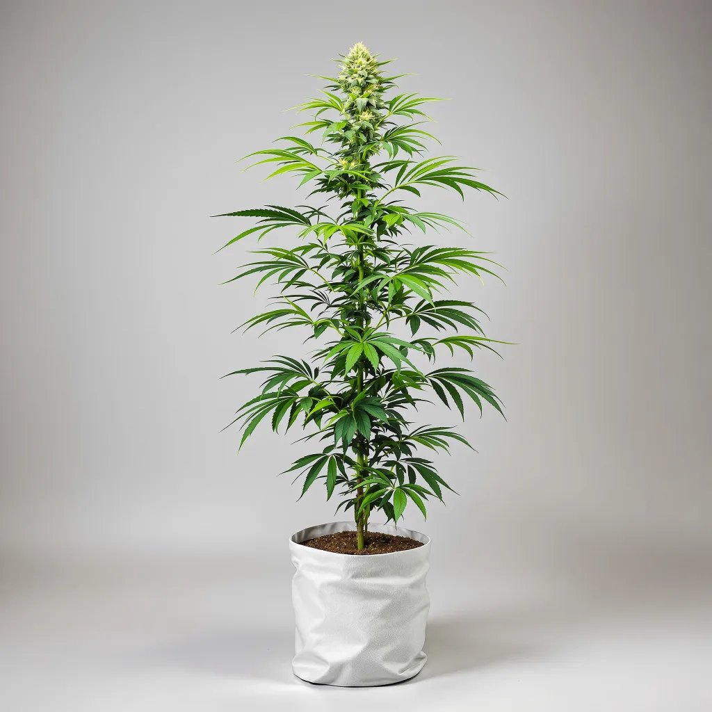 Bandana 21% indica / 79% sativa flower with visible trichomes