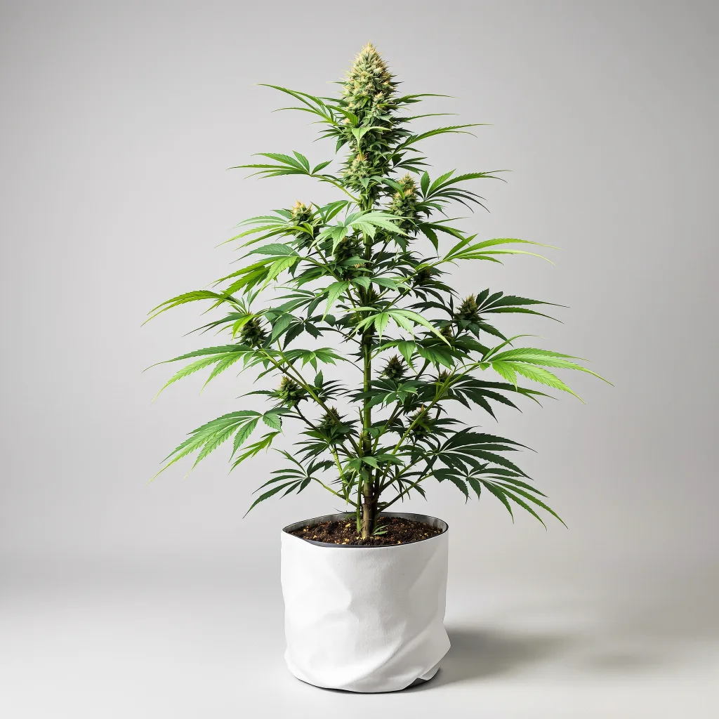 Big Band 37% indica / 63% sativa flower with visible trichomes