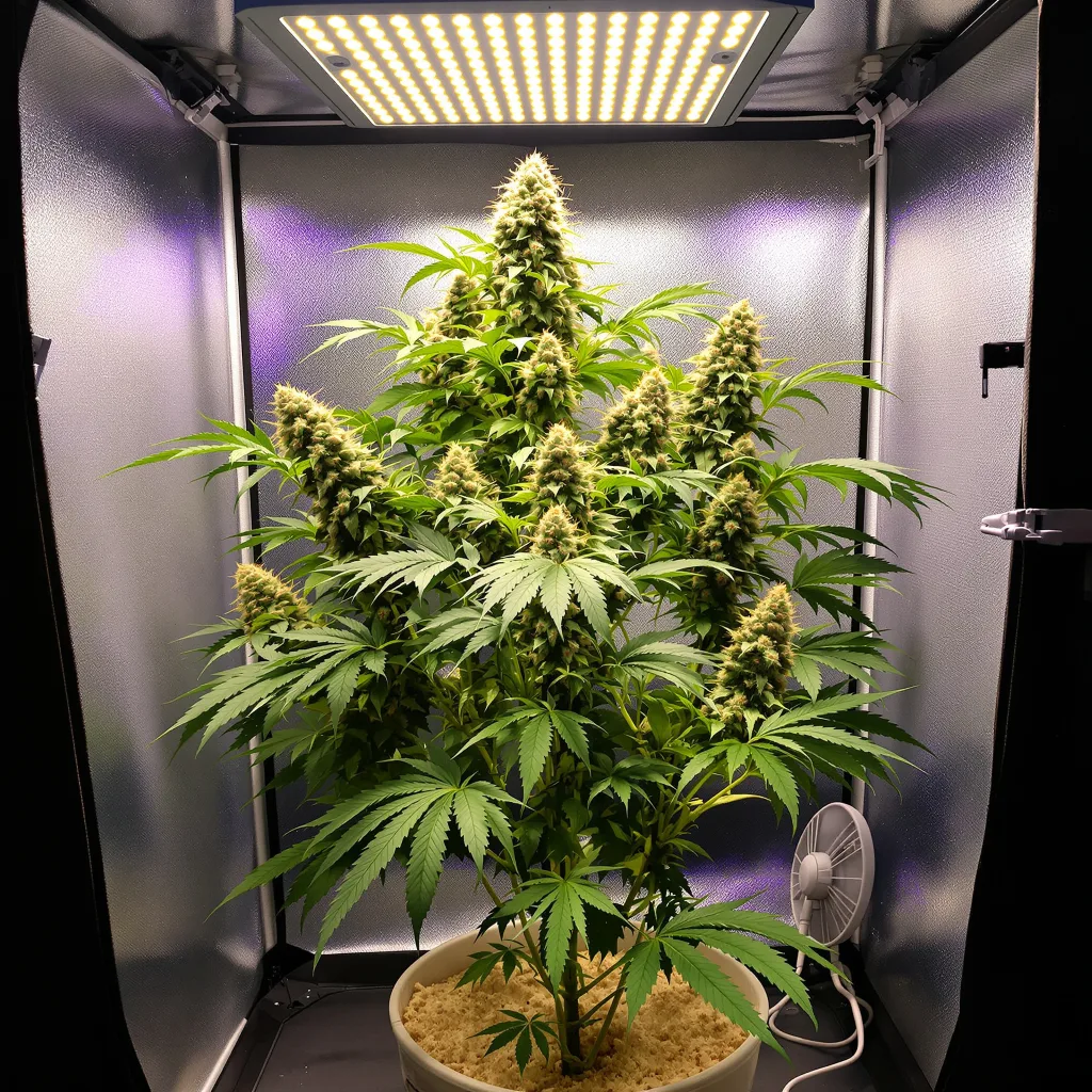 Big Band cannabis bud close-up showing open-bud structure with orange pistils