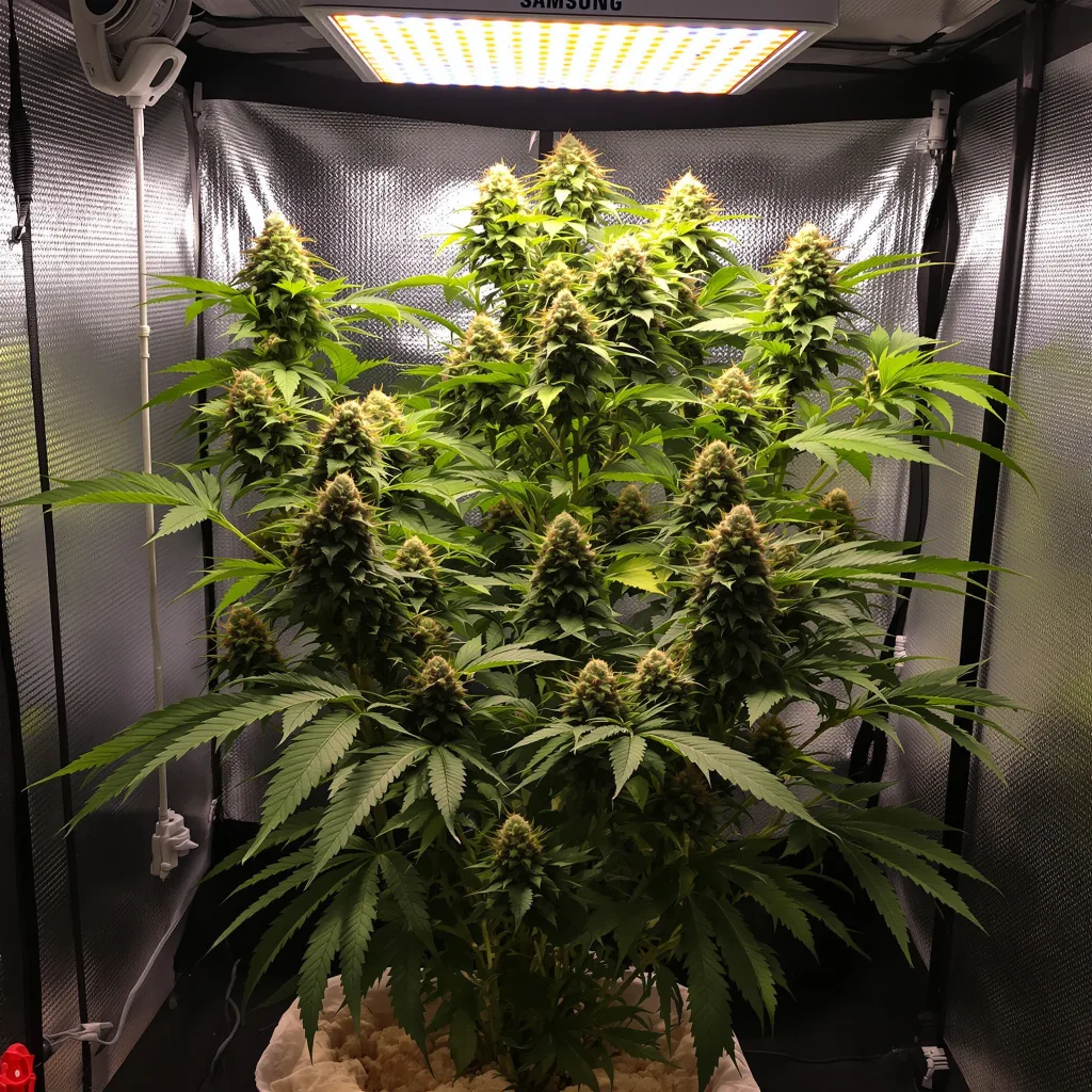 Big Blue cannabis plant in flowering stage, 60-100 cm autoflower