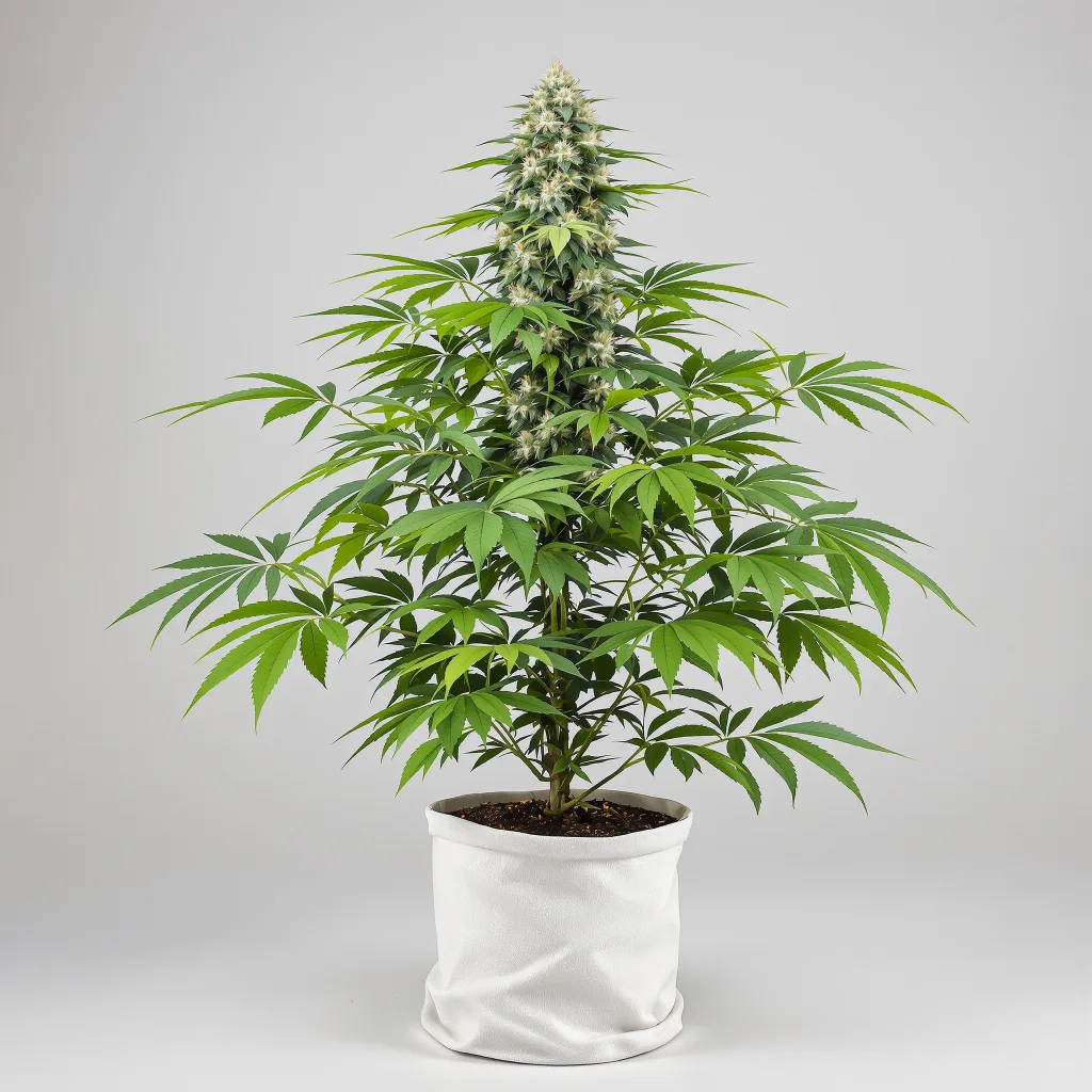 Big Bud 85% indica / 15% sativa flower with visible trichomes