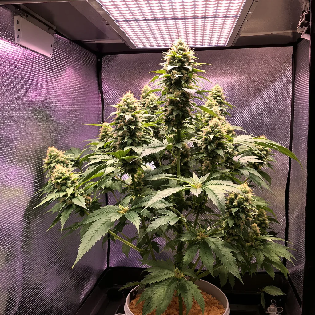 Big Buddha Cheese cannabis plant in flowering stage, 60-100 cm autoflower
