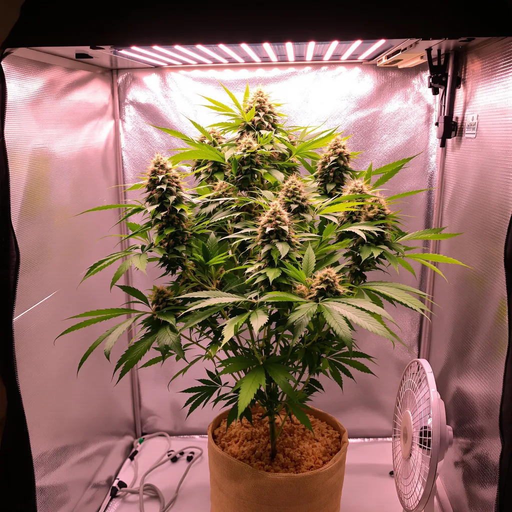 Blackberry Kush cannabis plant in flowering stage, 60-100 cm autoflower