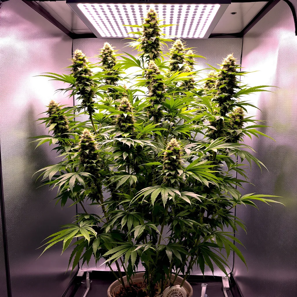 Blob OG cannabis plant in flowering stage, 150-200 cm feminized