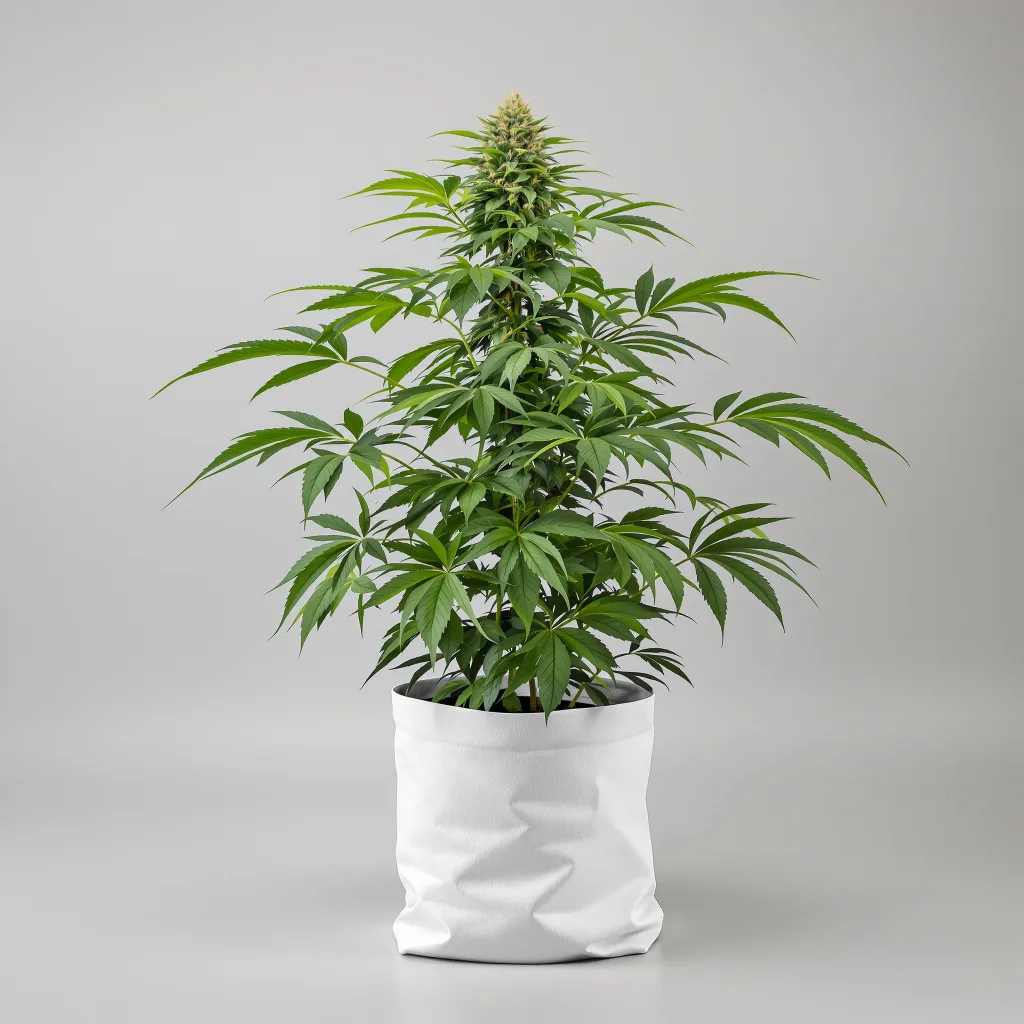 Blue Afghani 74% indica / 26% sativa flower with visible trichomes