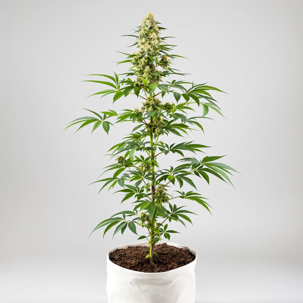 Blue Cheese 60% indica / 40% sativa flower with visible trichomes