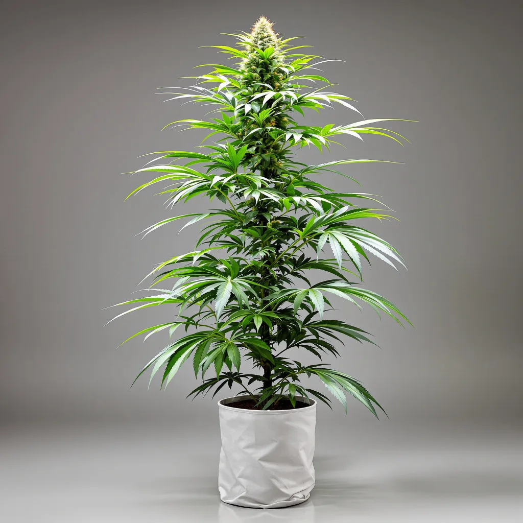 Blue Diamond 14% indica / 86% sativa flower with visible trichomes