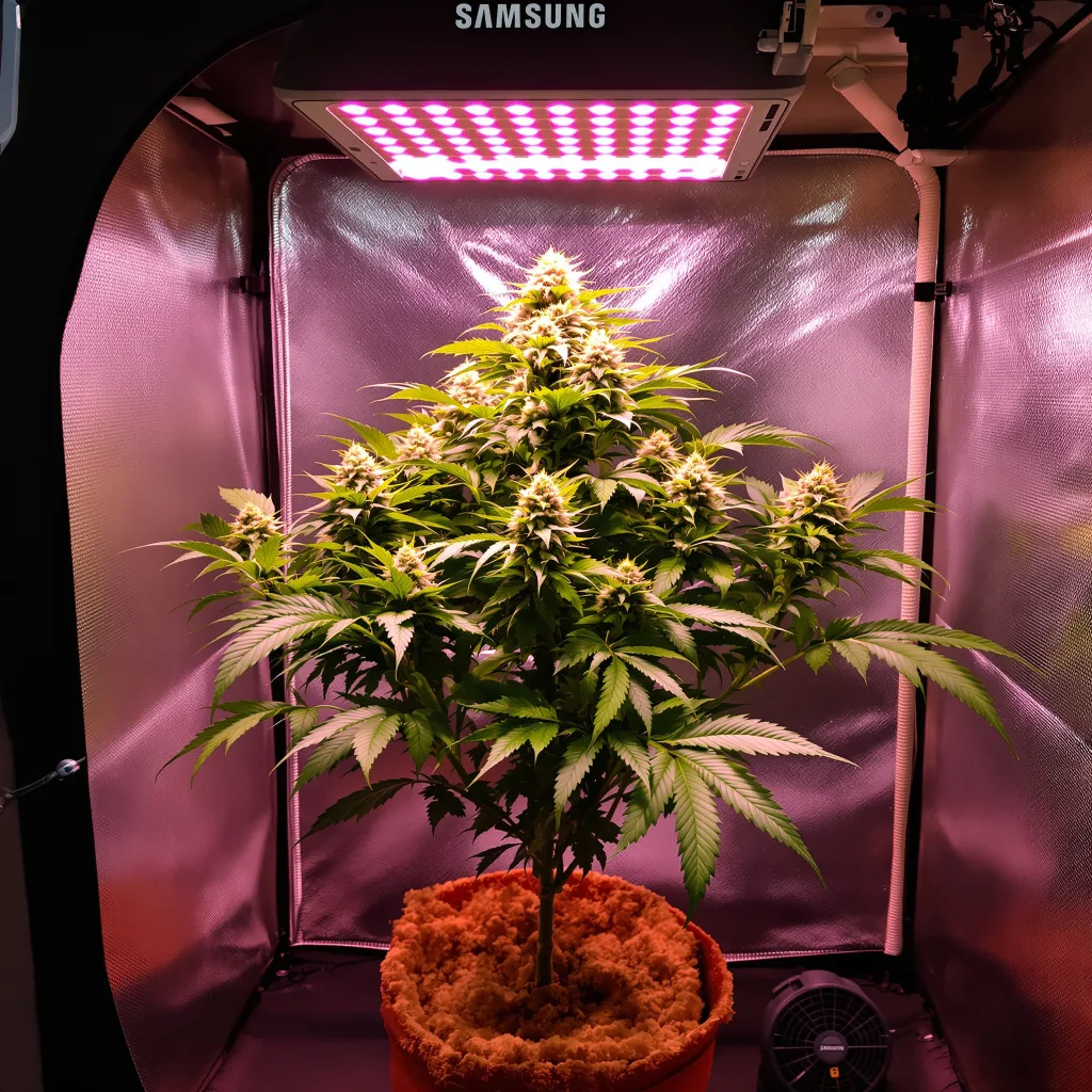 Blue Dynamite cannabis plant in flowering stage, 60-100 cm autoflower