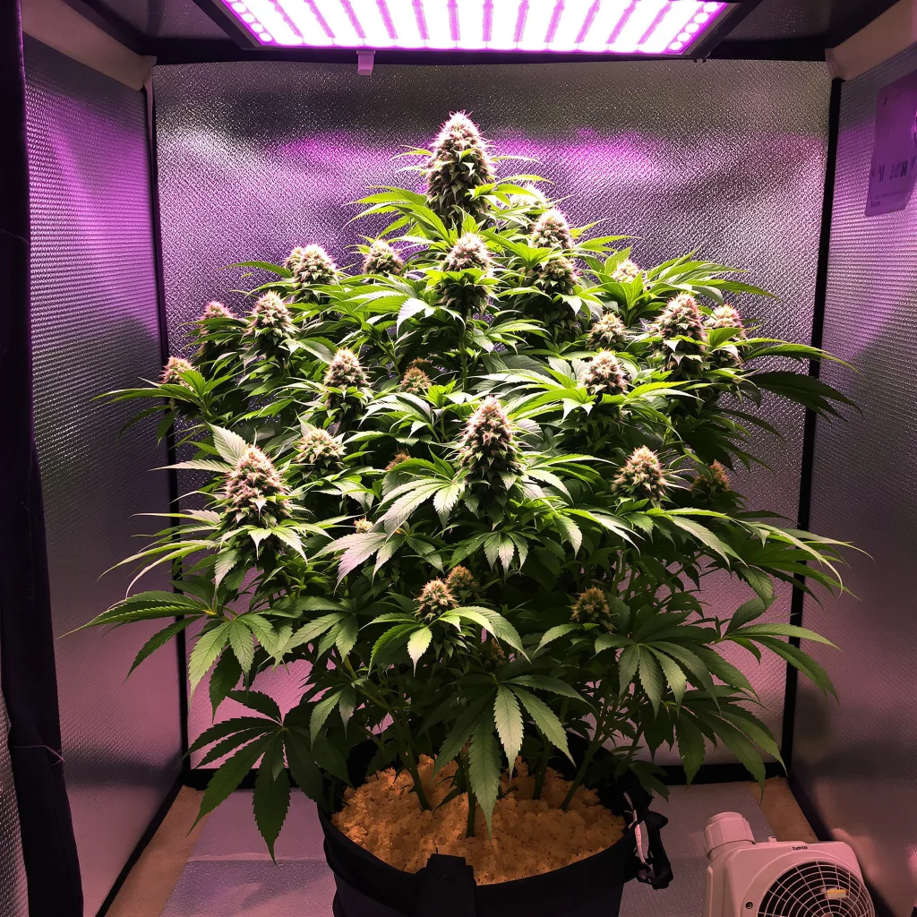 Blue Dynamite cannabis plant in flowering stage, 90-130 cm feminized