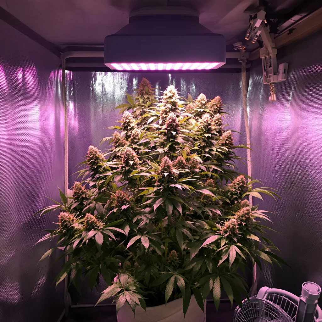 Blue Galaxy cannabis plant in flowering stage, 60-100 cm autoflower