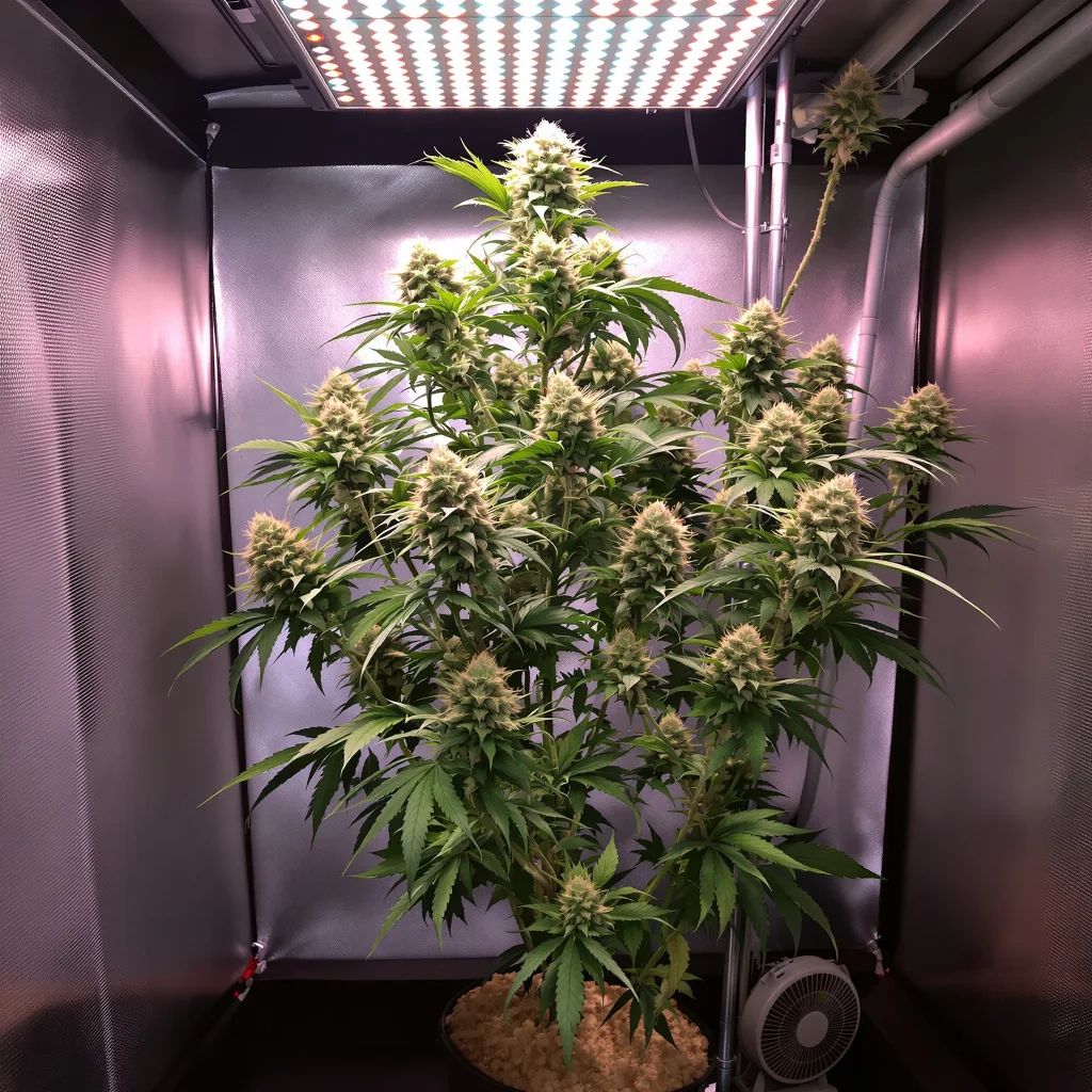Blue Jay Way cannabis plant in flowering stage, 60-100 cm autoflower