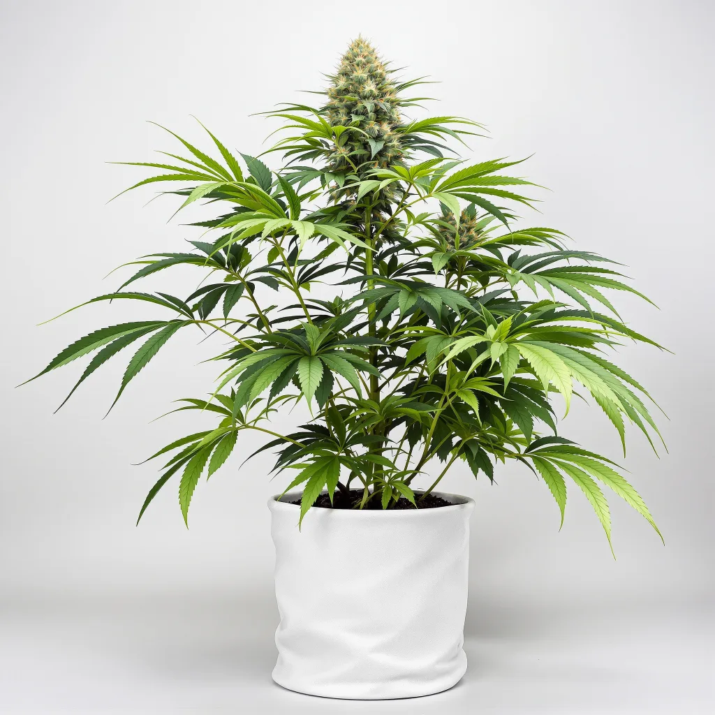 Blue Knight 76% indica / 24% sativa flower with visible trichomes
