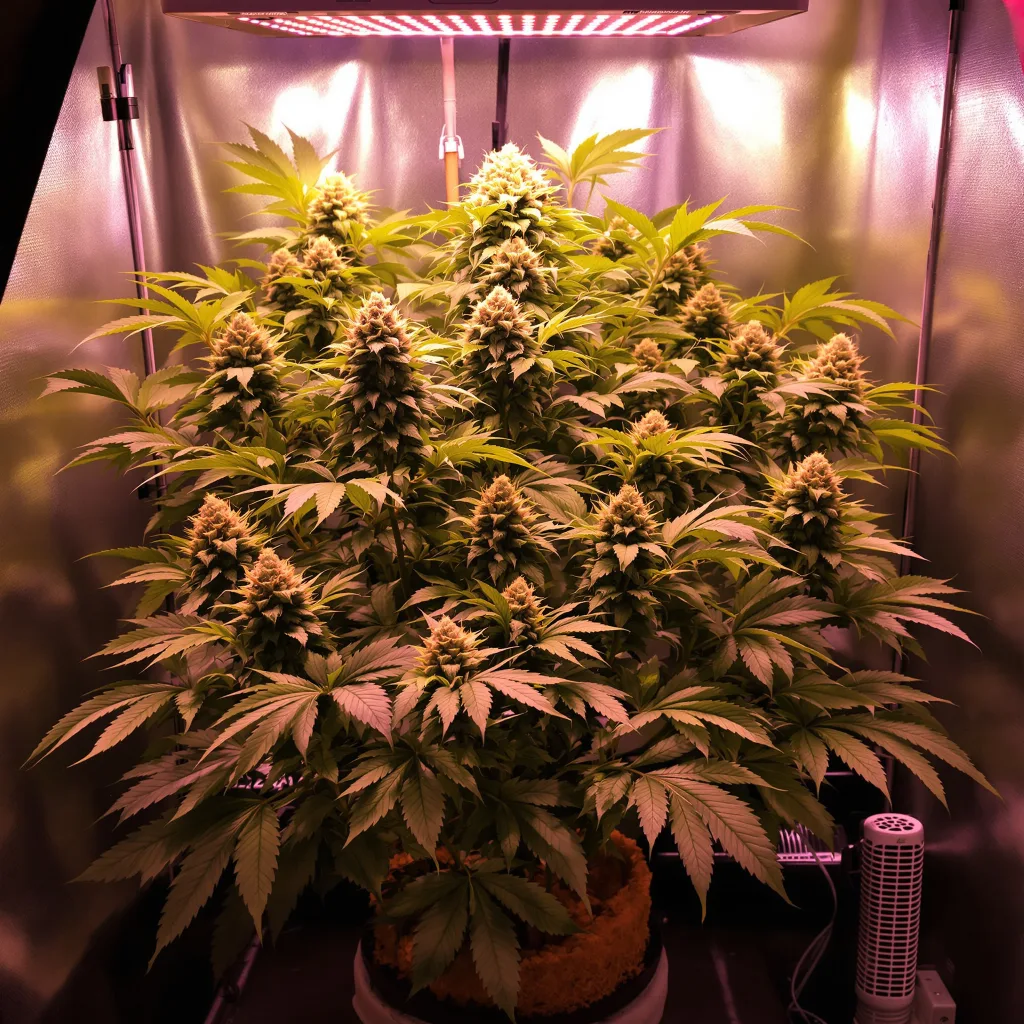 Blue Knight cannabis bud close-up showing dense purple-tinged calyxes