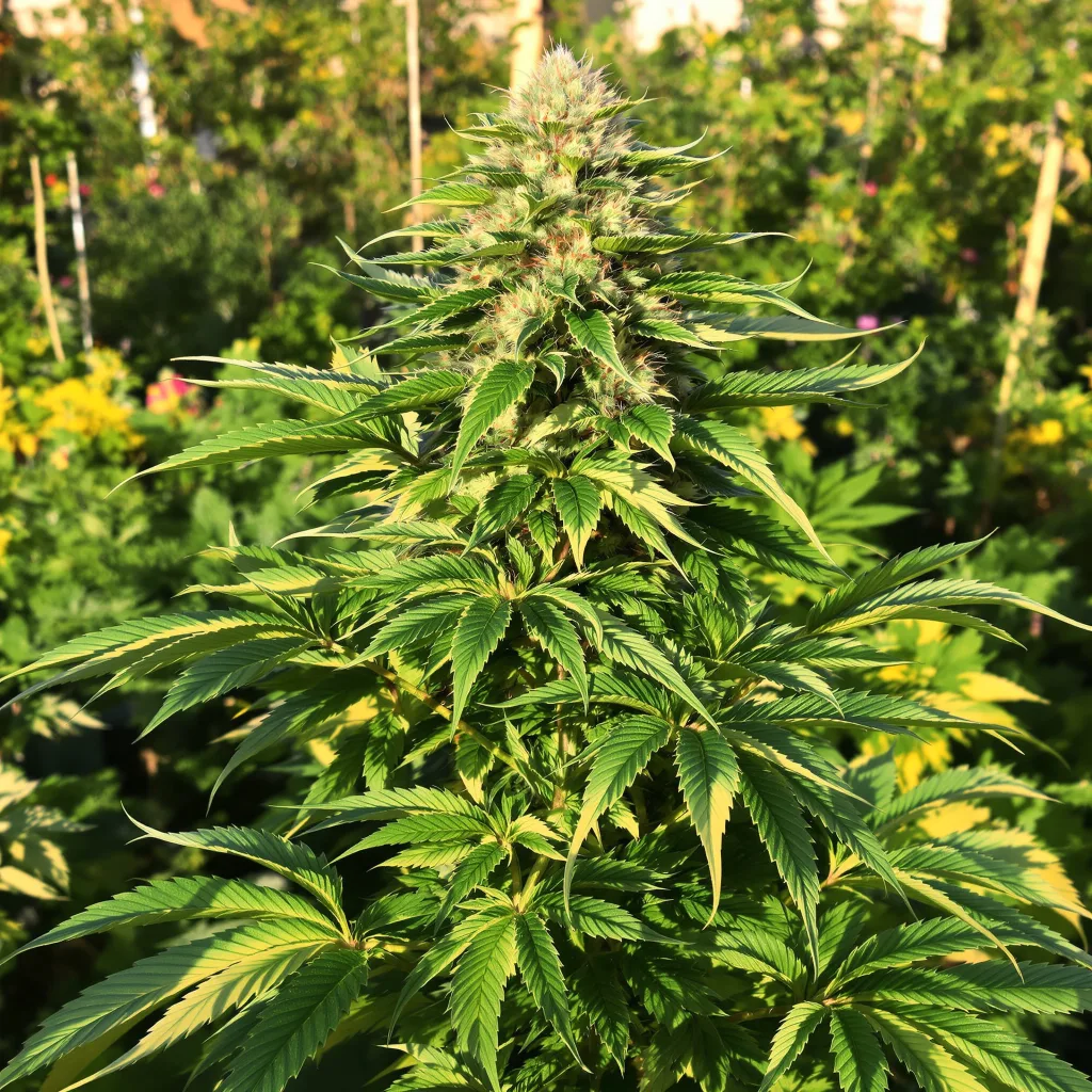 Blue Knight cannabis plant in flowering stage — 60-100 cm autoflower
