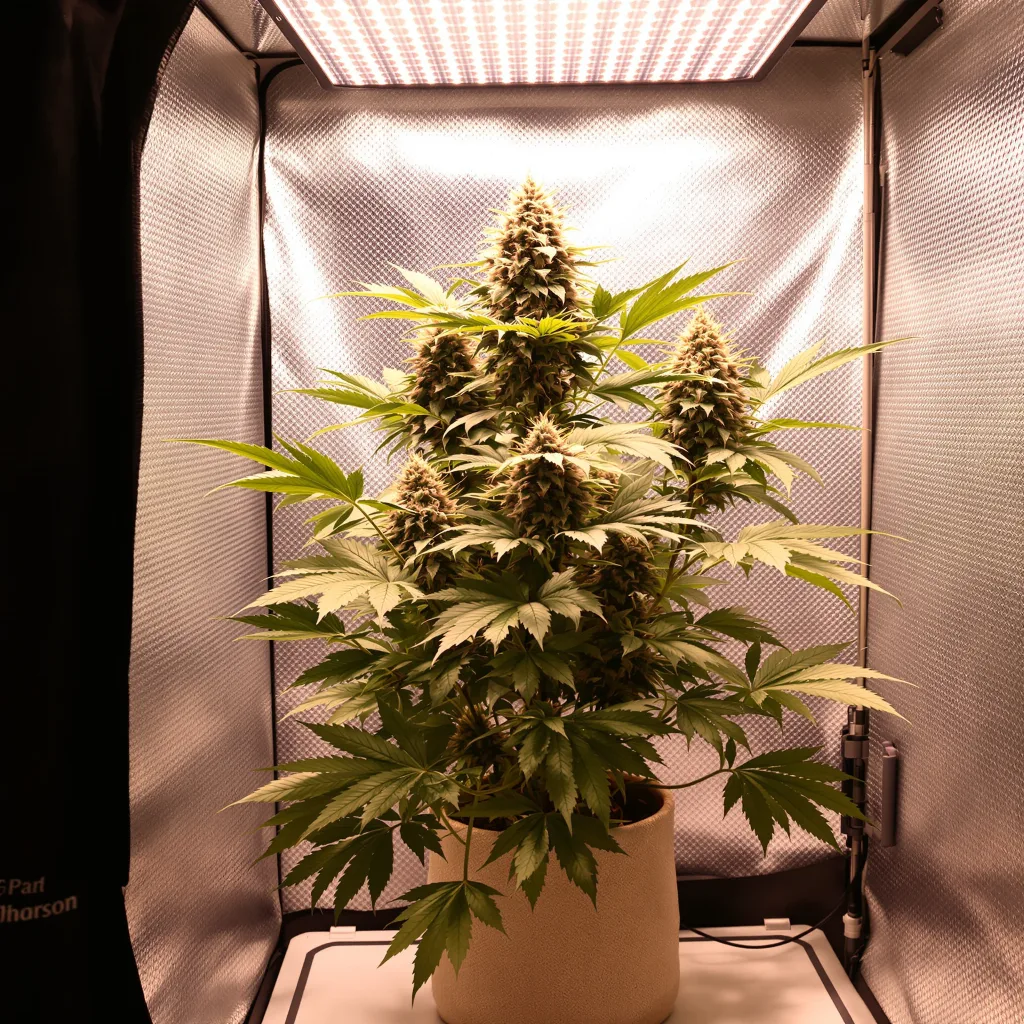 Blue Ox cannabis plant in flowering stage, 60-100 cm autoflower