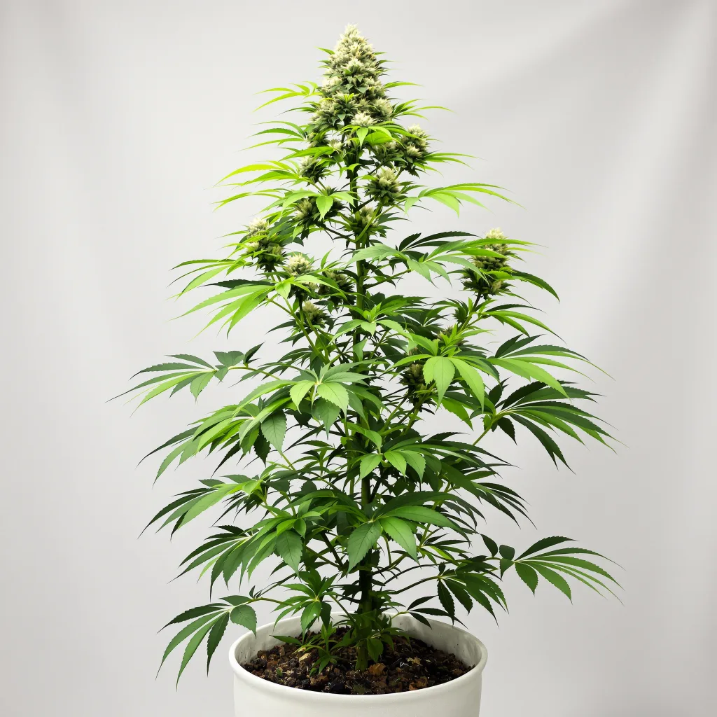 Blue Zushi 35% indica / 65% sativa flower with visible trichomes