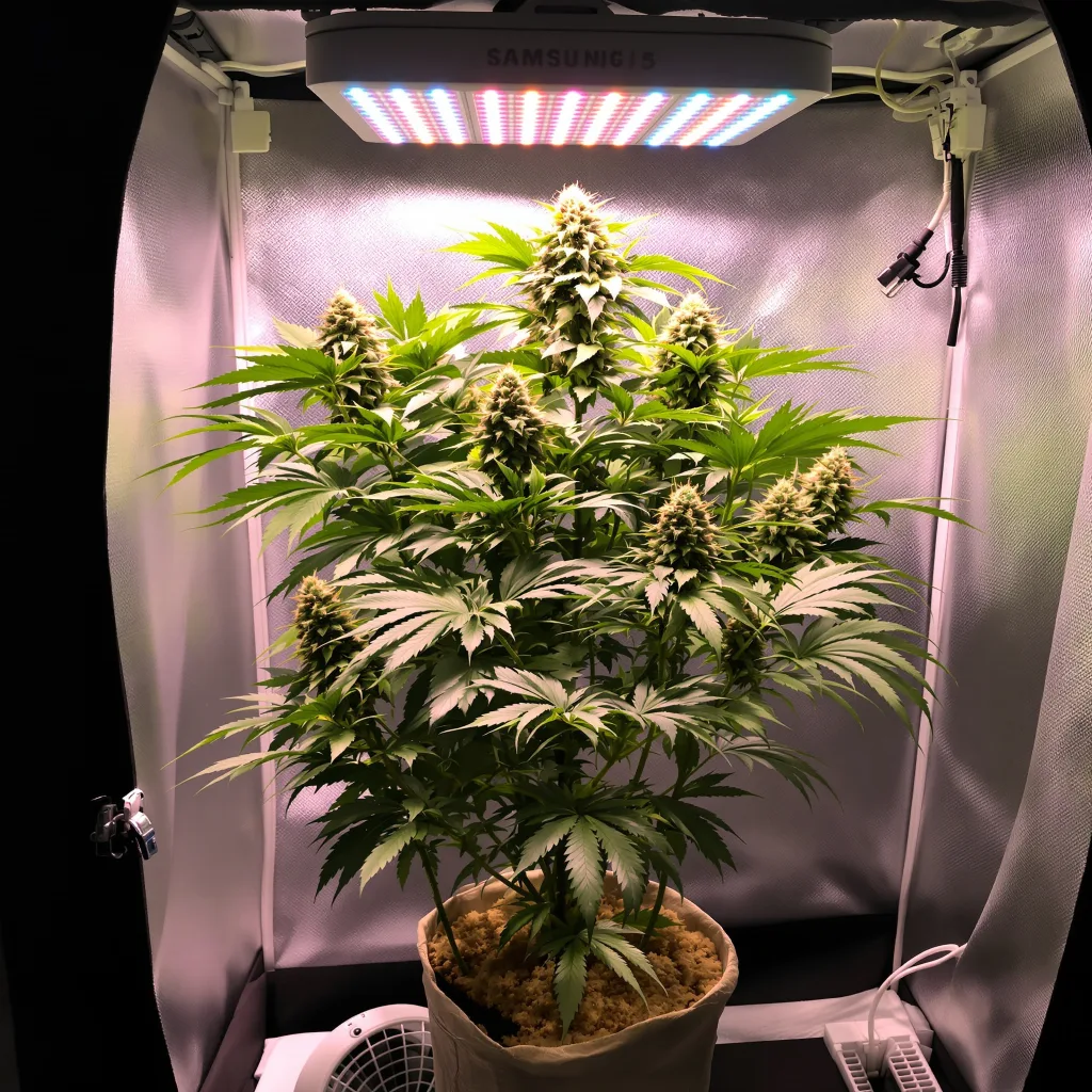 Blueberry Space Cake cannabis plant in flowering stage, 90-130 cm feminized