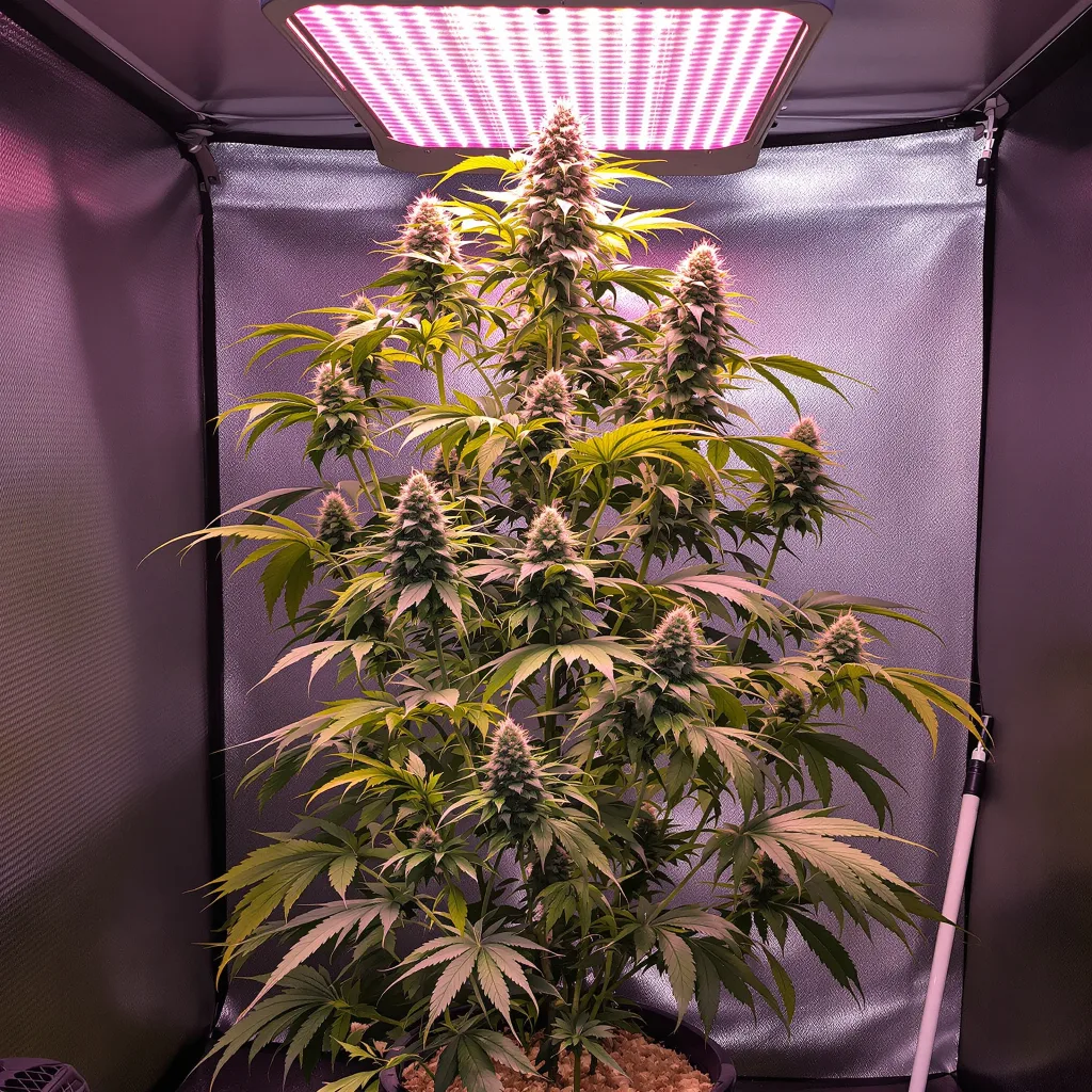 Bruce Banner #3 cannabis plant in flowering stage — 60-100 cm autoflower