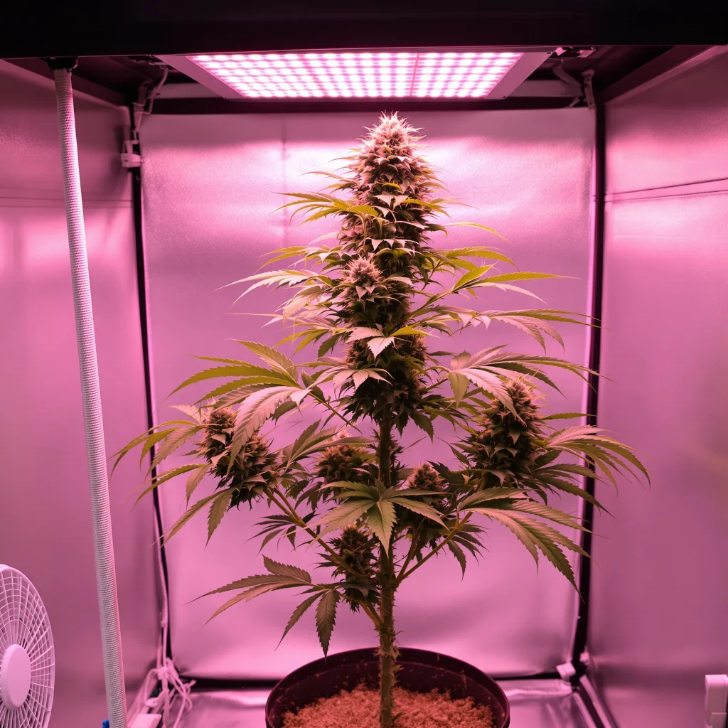 Bubba Kush cannabis plant in flowering stage, 60-100 cm autoflower