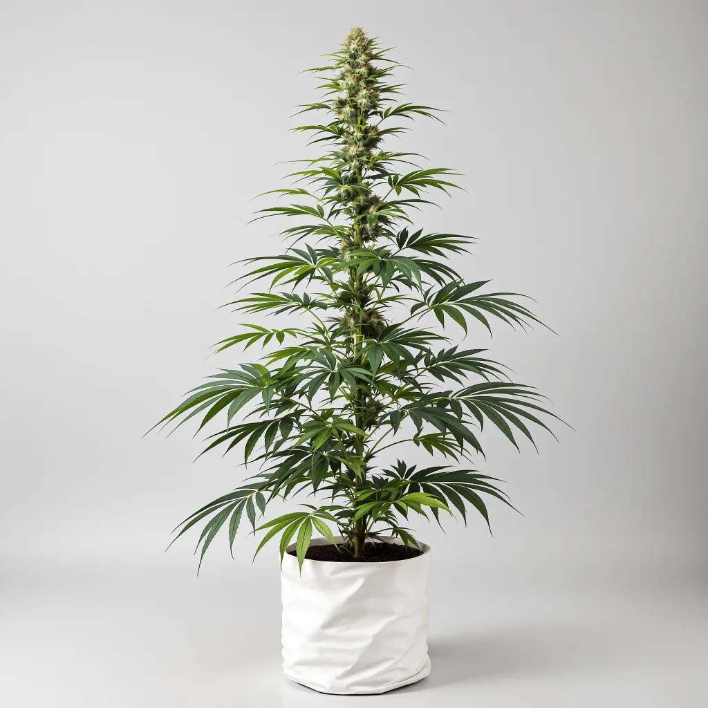 Bubblegum Haze 7% indica / 93% sativa flower with visible trichomes