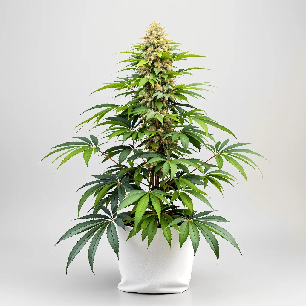 Cascadia Kush cannabis bud close-up showing dense purple-tinged calyxes
