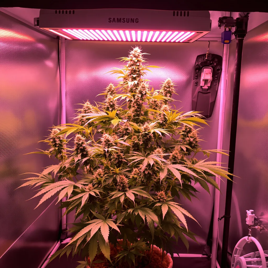 CBD Solomatic cannabis plant in flowering stage, 60-100 cm autoflower