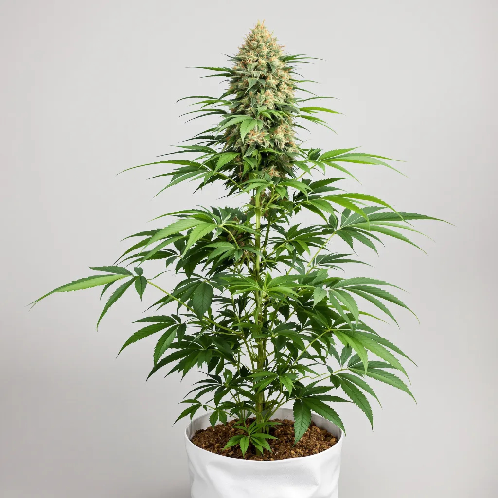 CBD Solomatic cannabis bud close-up showing pale-green low-resin flower
