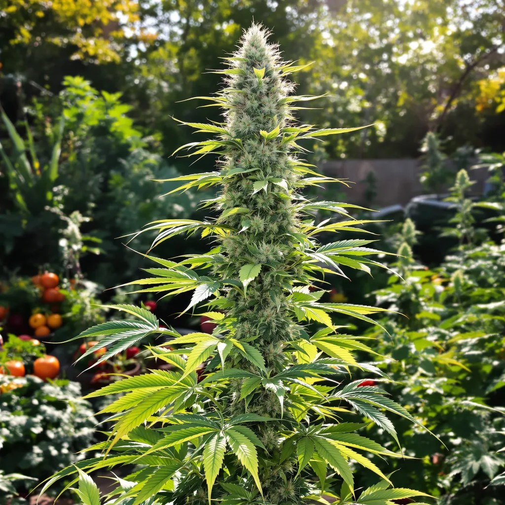 Cheese cannabis plant in flowering stage — 60-100 cm autoflower