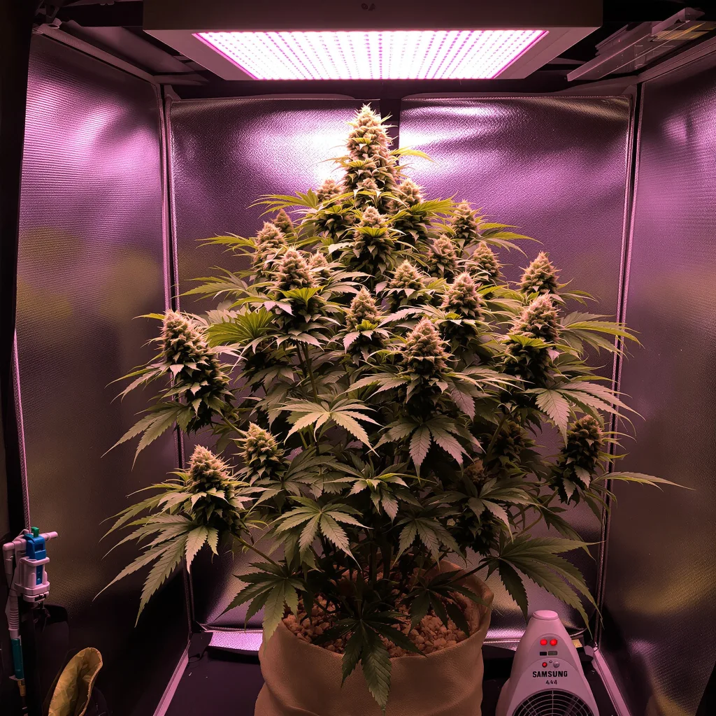 Cheeseburger cannabis plant in flowering stage, 60-100 cm autoflower
