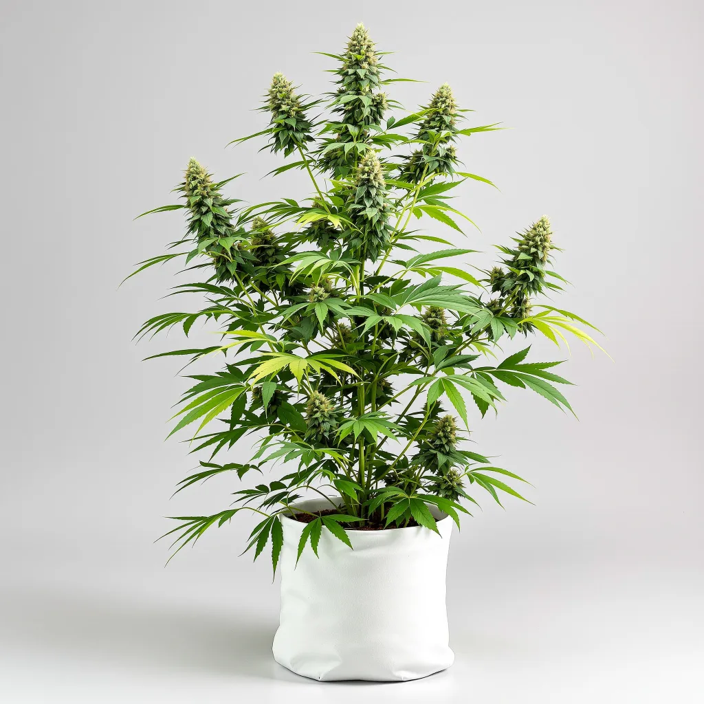 Cheetah Piss 41% indica / 59% sativa flower with visible trichomes
