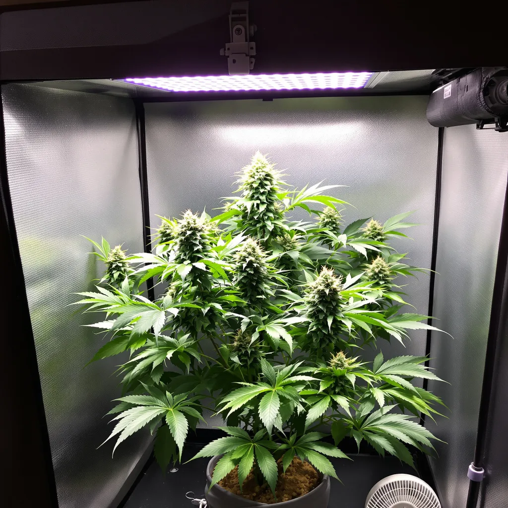 Chem Scout 86% indica / 14% sativa flower with visible trichomes