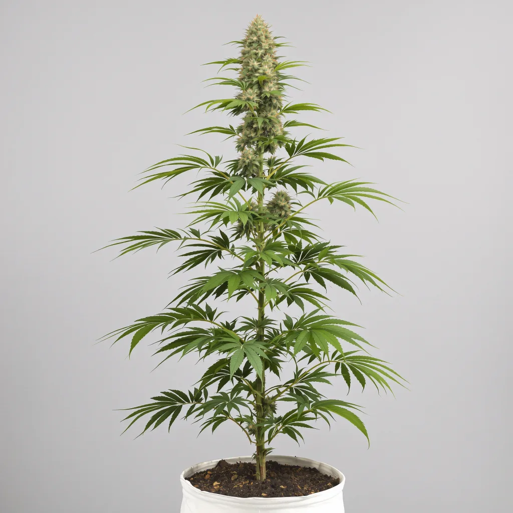 Chernobyl 18% indica / 82% sativa flower with visible trichomes