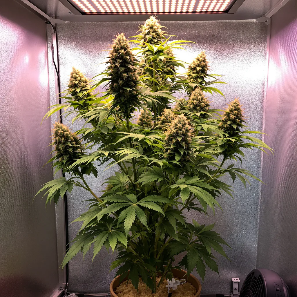 Cinex cannabis bud close-up showing open-bud structure with orange pistils