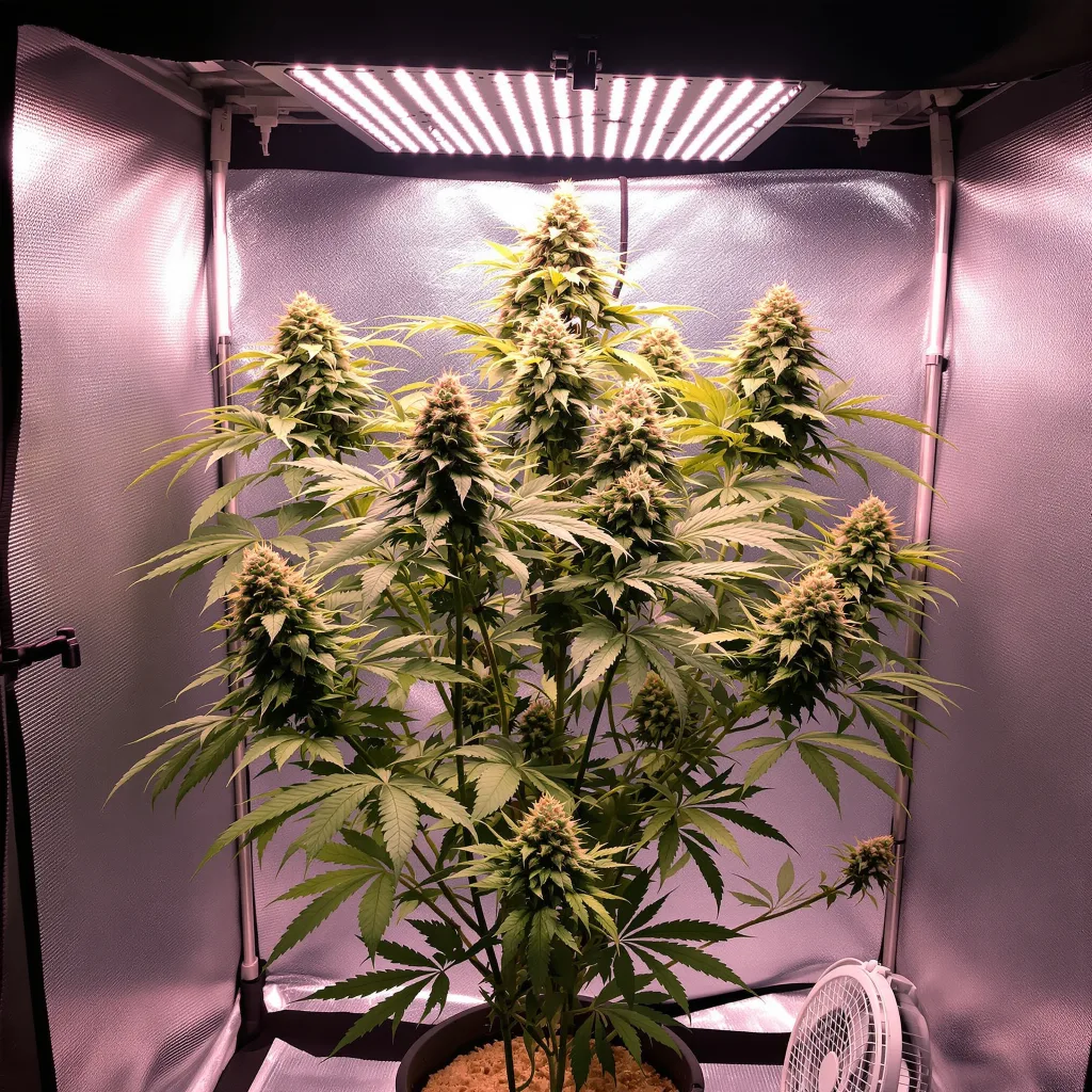 Cookie Wreck cannabis plant in flowering stage, 60-100 cm autoflower