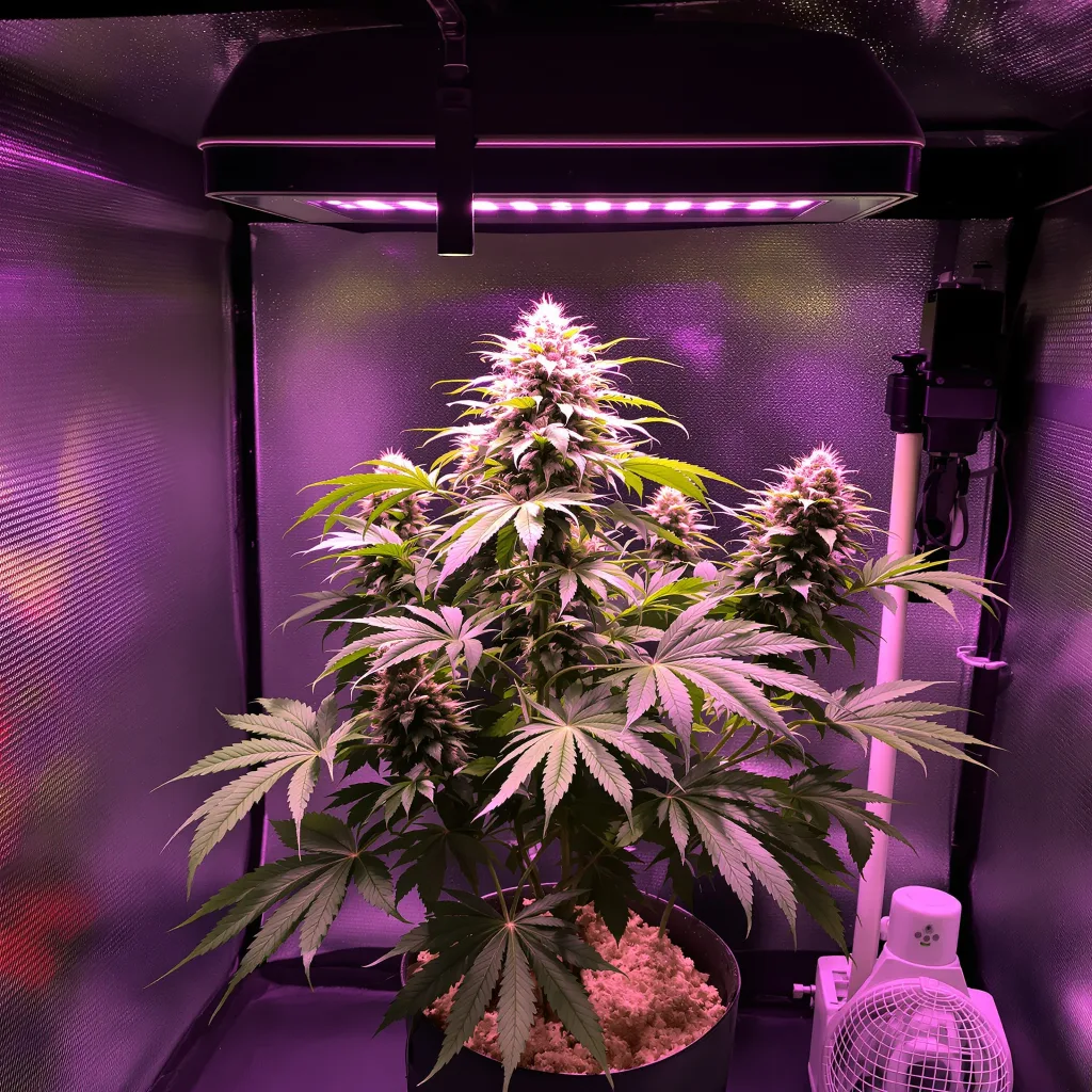Cookies Kush 84% indica / 16% sativa flower with visible trichomes